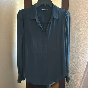 Charcoal color silky blouse.  Size XS